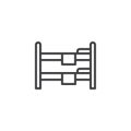 Double bunk bed outline icon