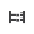 Double bunk bed vector icon Royalty Free Stock Photo