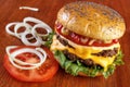 Double burger Royalty Free Stock Photo