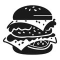 Double burger icon, simple style