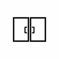 double cabinet door icon vector Royalty Free Stock Photo