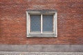 Double casement window with grill