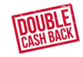 Double Cash Back rubber stamp