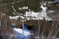 Double chair lift on the slope of Mount Cheget