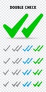 Double check signs design. Vector EPS 10