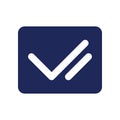 Double checkmark black glyph ui icon