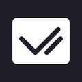 Double checkmark dark mode glyph ui icon