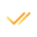 Double checkmark pixel perfect flat gradient color ui icon