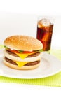 Double cheese burger Royalty Free Stock Photo