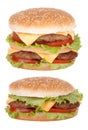 Double cheeseburger fast food Royalty Free Stock Photo