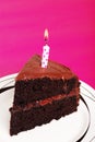 Double chocolate birthday cake Royalty Free Stock Photo