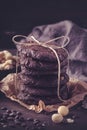 Double chocolate Chip cookies Royalty Free Stock Photo