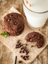 Double chocolate chip cookies Royalty Free Stock Photo