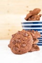 Double chocolate chip cookies Royalty Free Stock Photo
