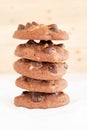 Double chocolate chip cookies Royalty Free Stock Photo