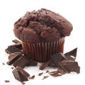 Double Chocolate Muffin Royalty Free Stock Photo