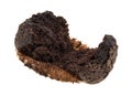 Double chocolate muffin on a white background Royalty Free Stock Photo