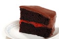 Double chocolate strawberry cake Royalty Free Stock Photo