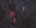 Double Cluster and Nebulae