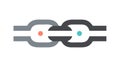 Double Connection Chain Icon for Secure Data Transfer, vector design Generative AI Royalty Free Stock Photo