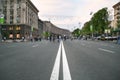 Dividing strip for roadway on the street