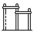 Double crossbar icon, outline style