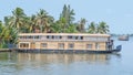 A double decked traditional houseboat anchored in the backwaters of Alappuzha, Kerala