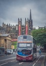 Double decker bus in Edinburgh Royalty Free Stock Photo