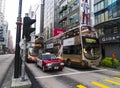 Double-decker bus in Hong Kong Royalty Free Stock Photo