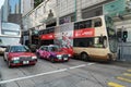 Double decker bus on Nathan Street in Kowloon, Hong Kong Royalty Free Stock Photo