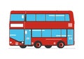 Cartoon double decker bus. Royalty Free Stock Photo