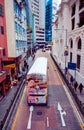 Typical street in downtown Hong Kong