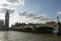 Double Decker and Houses of Parliament, London, UK