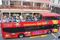 A double-decker tourist bus in Cape Town,  South Africa. Royalty Free Stock Photo