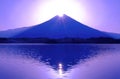 Double diamond fuji from Lake Tanuki