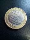 A 2003 double dna helix two pound coin, Audacious Antiques, Devon, UK