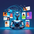 Next-Gen AI Marketing â Omnichannel Personalization, Micro-Moment Targeting & Glowing Data Streams Royalty Free Stock Photo