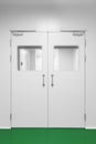 Cleanroom door and epoxy floor Royalty Free Stock Photo