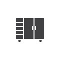 Double door Cupboard vector icon Royalty Free Stock Photo