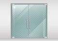 Double doors of glass Royalty Free Stock Photo