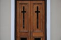 Double doors to a church
