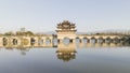 Double Dragon Bridge in,Jianshui Yunnan China, at sunset Royalty Free Stock Photo