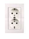 Double electric socket Royalty Free Stock Photo