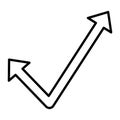 Double Ended Arrow Diagonal Icon