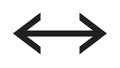 Double Ended Black Arrow Horizontal Direction, vector design Generative AI Royalty Free Stock Photo