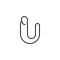 Double ended dildo line icon