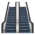 Double escalator mockup, realistic style