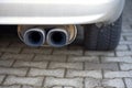 Double exhaust pipe