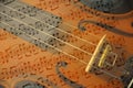 A double exposure of a classical violin