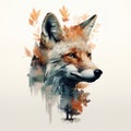 The Double Exposure Fox\'s Enchanting Presence